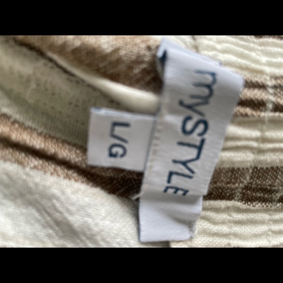 My Style linen wide leg pants. Size large. - Picture 3 of 9